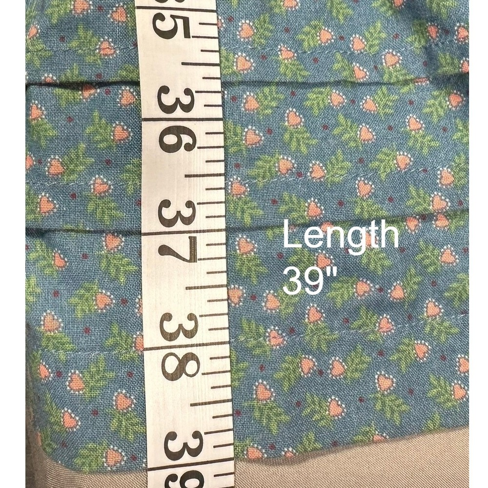 Vtg Prairie Country School Dress Blue‎ Floral High Neck Cottage Core Small - Picture 12 of 15